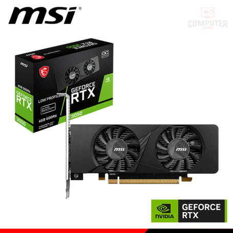 TARJETA DE VIDEO MSI GEFORCE RTX 3050 6GB GDDR6 96BITS LOW PROFILE OC (PN:912-V812-023)