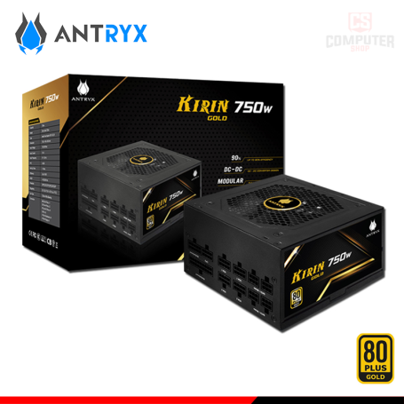 FUENTE DE PODER ANTRYX KIRIN GOLD 750W 80 PLUS GOLD FULL MODULAR (PN:GPX750S)