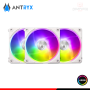 COOLER PARA CASE ANTRYX LYNK FAN LF120 WHITE ARGB 120MM PACKx3 CON CONTROLADOR