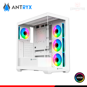 CASE ANTRYX FX-750 WHITE ARGB SIN FUENTE VIDRIO TEMPLADO MID TOWER