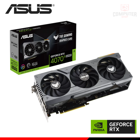 TARJETA DE VIDEO ASUS GEFORCE RTX 4070Ti SUPER 16GB GDDR6X 256BITS TUF GAMING