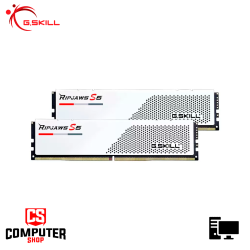MEMORIA 32GB (16GBx2)  DDR5 G.SKILL RIPJAWS S5 WHITE INTEL XMP BUS 5600MHz (PN:F5-5600J3636C16GX2-RS5W)