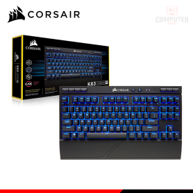 TECLADO CORSAIR K63 LED AZUL SWITCH CHERRY MX RED MECANICO WIRELESS/BLUETOOTH (PN:90MP0317-BKAA01)