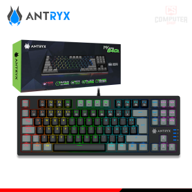 TECLADO ANTRYX MK840L BLACK GRAY RAINBOW SWITCH RED MECANICO WIRED USB (PN:AMK-CS840LKGRE-SP)