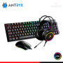 KIT ANTRYX GC3100 X3 BLACK RGB TECLADO SWITCH RED + AUDIFONO + MOUSE (PN:AGC-3100X3KRE-SP)