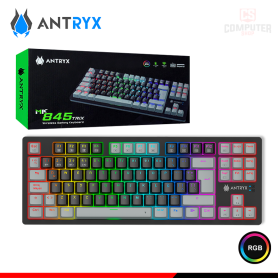 TECLADO ANTRYX MK845 TRIX BLACK GRAY RGB SWITCH RED MECANICO WIRELESS/BLUETOOTH/WIRED USB