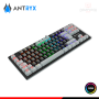 TECLADO ANTRYX MK845 TRIX BLACK GRAY RGB SWITCH RED MECANICO WIRELESS/BLUETOOTH/WIRED USB