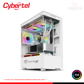 CASE CYBERTEL POSEIDON CBX C5000 WHITE RGB SIN FUENTE VIDRIO TEMPLADO MID TOWER