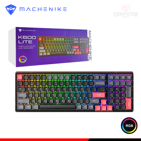 TECLADO MACHENIKE K600 LITE B100 RGB SWITCH RED MECANICO WIRED USB