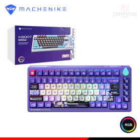 TECLADO MACHENIKE K600T B82 RGB VIOLETA SWITCH MORADO MECANICO WIRELESS/BLUETOOTH/WIRED USB