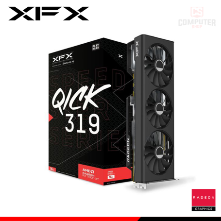 TARJETA DE VIDEO XFX SPEEDSTER QICK 319 AMD RADEON RX 7800 XT 16GB GDDR6 256BITS CORE EDITION