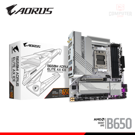 PLACA AORUS B650M ELITE AX ICE M.ATX DDR5 AMD AM5