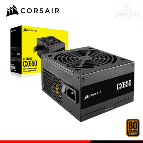 FUENTE DE PODER CORSAIR CX650 650W BLACK 80 PLUS BRONZE