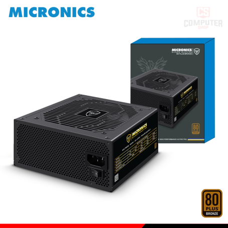 FUENTE DE PODER MICRONICS MIC P80B 600W 80 PLUS BRONZE