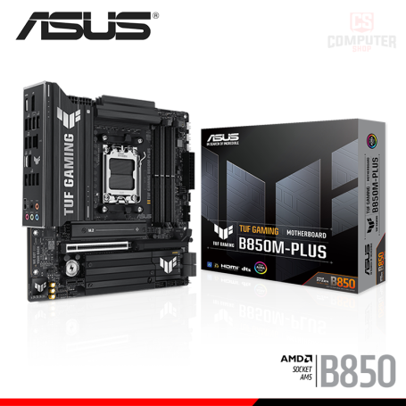 PLACA ASUS TUF GAMING B850M-PLUS M.ATX DDR5 AMD AM5 (PN:90MB1J30-M0EAY0)