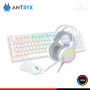 KIT ANTRYX GC3100 X3 WHITE RGB TECLADO SWITCH RED + AUDIFONO + MOUSE (PN:AGC-3100X3WRE-SP)