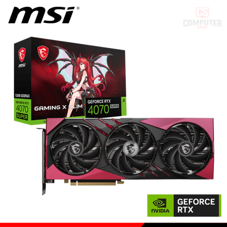 TARJETA DE VIDEO MSI GEFORCE RTX 4070 SUPER 12GB GDDR6X 192BITS GAMING X SLIM MLG