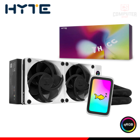 HYTE THICC Q60 WHITE QRGB COOLER CPU REFRIGERACION LIQUIDA COMPATIBLE AMD/INTEL (PN:FAN-HYTE-Q60-BW)