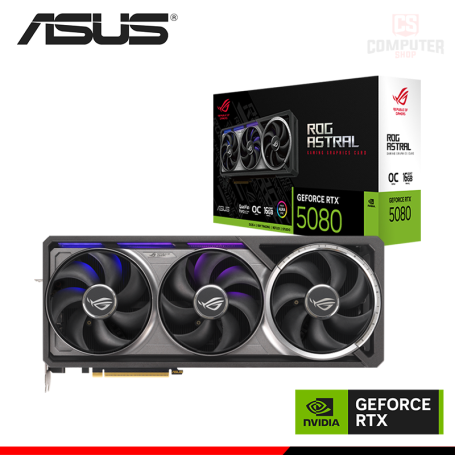 TARJETA DE VIDEO ASUS GEFORCE RTX 5080 16GB GDDR7 256BITS ROG ASTRAL OC (PN:90YV0LV0-M0AA00)