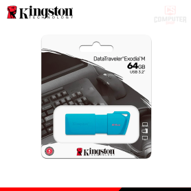 MEMORIA USB 64GB KINGSTON DATATRAVELER EXODIA M AZUL VERSION 3.2 (PN:KC-U2L64-7LB)