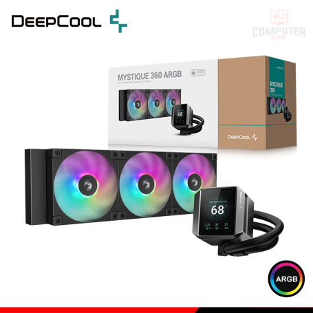 DEEPCOOL MYSTIQUE 360 ARGB BLACK COOLER CPU REFRIGERACION LIQUIDA COMPATIBLE AMD/INTEL (PN:R-LX750-BKADSNC-G-1)