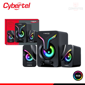 PARLANTE CYBERTEL EXXPERT CBX S500 RGB BLACK GAMER SOUND 2.1 CONEXIÓN USB