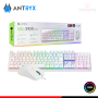 KIT ANTRYX GC-3100 WHITE RGB TECLADO MECANICO SWITCH RED USB + MOUSE RGB USB (PN:AGC-3100WRE-SP)