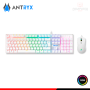 KIT ANTRYX GC-3100 WHITE RGB TECLADO MECANICO SWITCH RED USB + MOUSE RGB USB (PN:AGC-3100WRE-SP)