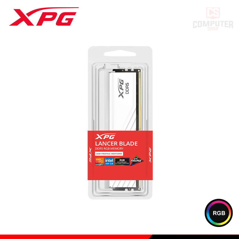 MEMORIA 16GB DDR5 XPG LANCER BLADE RGB WHITE BUS 6000MHz (PN