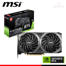 TARJETA DE VIDEO MSI GEFORCE RTX 3060 12GB GDDR6 192BITS VENTUS 2X OC (PN:912-V397-050)