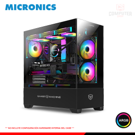 CASE MICRONICS ICUBE MIC GC800-6 BLACK ARGB SIN FUENTE VIDRIO TEMPLADO MID TOWER