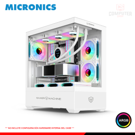 CASE MICRONICS ICUBE MIC GC800-6W WHITE ARGB SIN FUENTE VIDRIO TEMPLADO MID TOWER