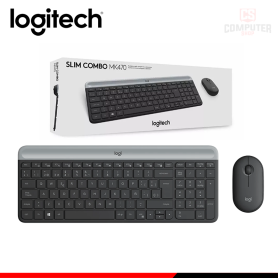 KIT LOGITECH MK470 BLACK SLIM WIRELESS TECLADO + MOUSE (PN:920-009266)