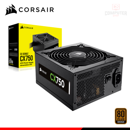 FUENTE DE PODER CORSAIR CX750 750W BLACK 80 PLUS BRONZE
