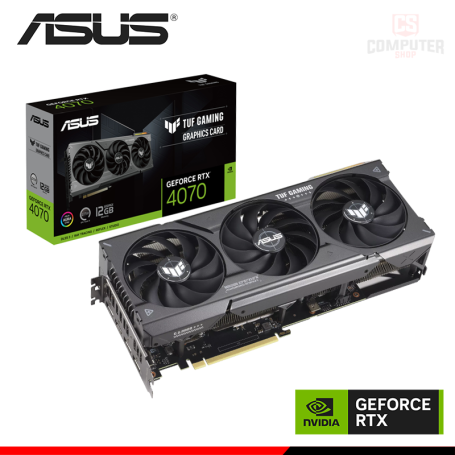 TARJETA DE VIDEO ASUS GEFORCE RTX 4070 12GB GDDR6X 192BITS TUF GAMING (PN:90YV0IZ1'M0AA00)