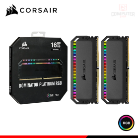 MEMORIA 16GB (8GBx2) DDR4 CORSAIR DOMINATOR PLATINUM BLACK RGB BUS 3600MHZ  (PN:CMT16GX4M2D3600C18)