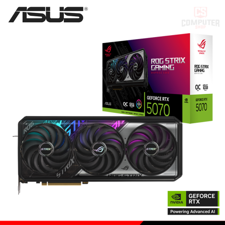 TARJETA DE VIDEO ASUS GEFORCE RTX 5070 12GB GDDR7 192BITS ROG STRIX OC (PN:90YV0M80-M0AA00)