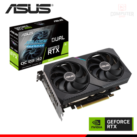 TARJETA DE VIDEO ASUS GEFORCE RTX 3060 12GB GDDR6 192BITS DUAL OC