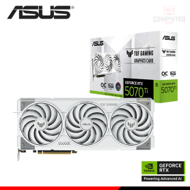 TARJETA DE VIDEO ASUS GEFORCE RTX 5070Ti 16GB GDDR7 256BITS WHITE TUF GAMING OC (PN:90YV0MD3-M0AA00)