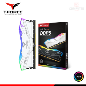 MEM. RAM TEAMGROUP T-FORCE DELTA RGB, WHITE, 16GB DDR5 6000 Mhz FF4D516G6000HC38A01