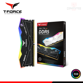 MEMORIA 16GB DDR5 T-FORCE DELTA RGB BLACK INTEL XMP BUS 5600MHZ (PN:FF3D516G5600HC36B01)