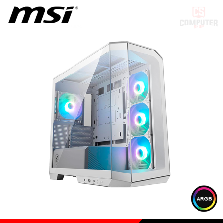 CASE MSI MAG PANO M100R PZ WHITE ARGB SIN FUENTE VIDRIO TEMPLADO MICRO - ATX TOWER