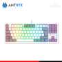 TECLADO ANTRYX MK840L TKL WHITE GRAY RAINBOW SWITCH BLUE MECANICO WIRED USB (PN:AMK-CS840LWGBL-SP)