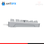 TECLADO ANTRYX MK840L TKL WHITE GRAY RAINBOW SWITCH BLUE MECANICO WIRED USB (PN:AMK-CS840LWGBL-SP)