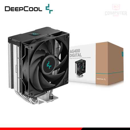 DEEPCOOL AG400 DIGITAL BLACK COOLER CPU REFRIGERACION AIRE COMPATIBLE AMD/INTEL (PN:R-AG400-BKNDMN-G-1)
