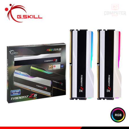 MEMORIA 32GB (16GBx2) DDR5 G.SKILL TRIDENT Z5 SILVER RGB INTEL XMP BUS 7800MHZ (PN:F5-7800J3646H16GX2-TZ5RS)