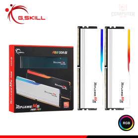 MEMORIA 32GB (16GBx2) DDR5 G.SKILL RIPJAWS M5 NEO WHITE RGB AMD EXPO BUS 6400MHZ (PN:F5-6400J3240G16GX2-RM5NRW)
