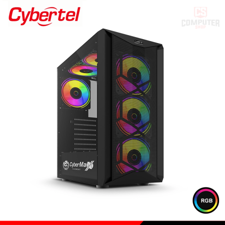 CASE CYBERTEL ELEMENT PLUS CBX 5011R RGB SIN FUENTE VIDRIO TEMPLADO MID TOWER