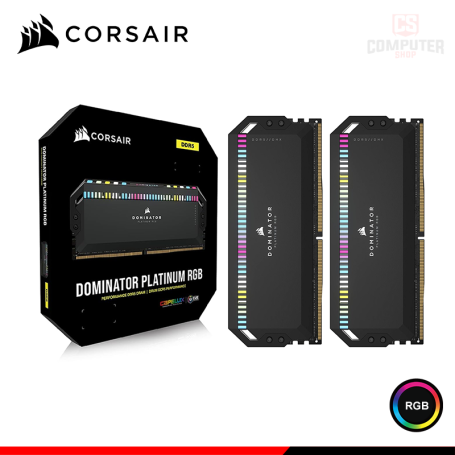 MEMORIA 32GB (16GBx2) DDR5 CORSAIR DOMINATOR PLATINUM BLACK RGB BUS 7200MHZ (PN:CMT32GX5M2X7200C34)