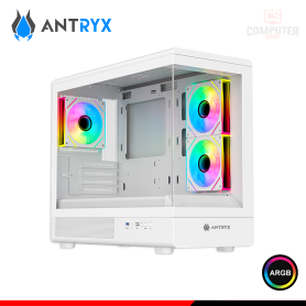 CASE ANTRYX FX630M WHITE ARGB SIN FUENTE VIDRIO TEMPLADO MINI TOWER (PN:AC-FX630MW)